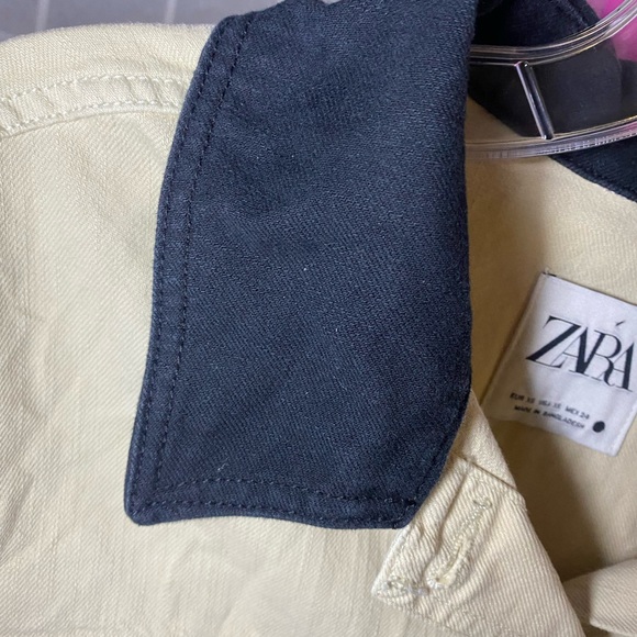 Zara COLLECTION CONTRAST-COLLAR OVERSHIRT - Picture 8 of 11